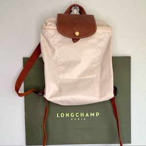 Longchamp LE PLIAGE Canvas Backpack with Longchamp Gift bag, ribbon and shopper.